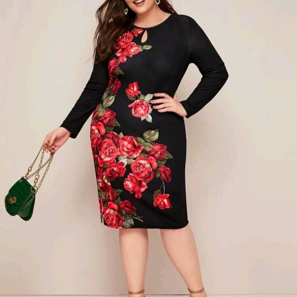 SHEIN Floral Print Dress - 2XL